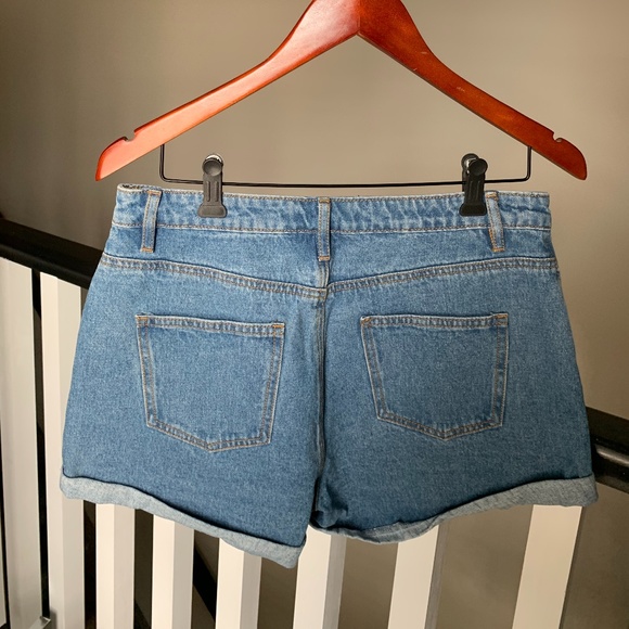 ASOS-Missguided High Waisted Denim Shorts - Picture 3 of 3